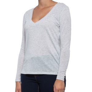 🆕 Alternative Apparel Slinky V-Neck Shirt oatmeal Heather (86)